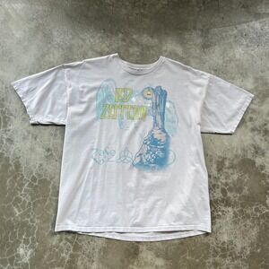 Led Zeppelin Shirt Mens Extra Large White Band Rock Graphic Tee Zoso Symbols